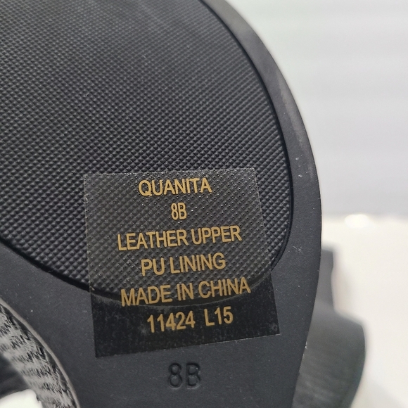 Lauren Ralph Lauren Quanita Elegant Black Wedge Sandals Sz.8 B 4 In.heel - Picture 6 of 6